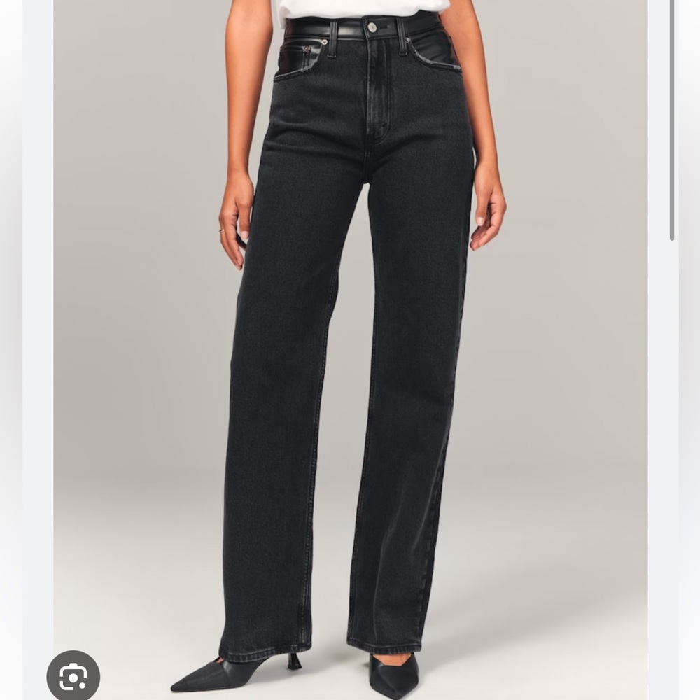 Abercrombie & Fitch Mixed Fabric Jeans